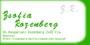 zsofia rozenberg business card